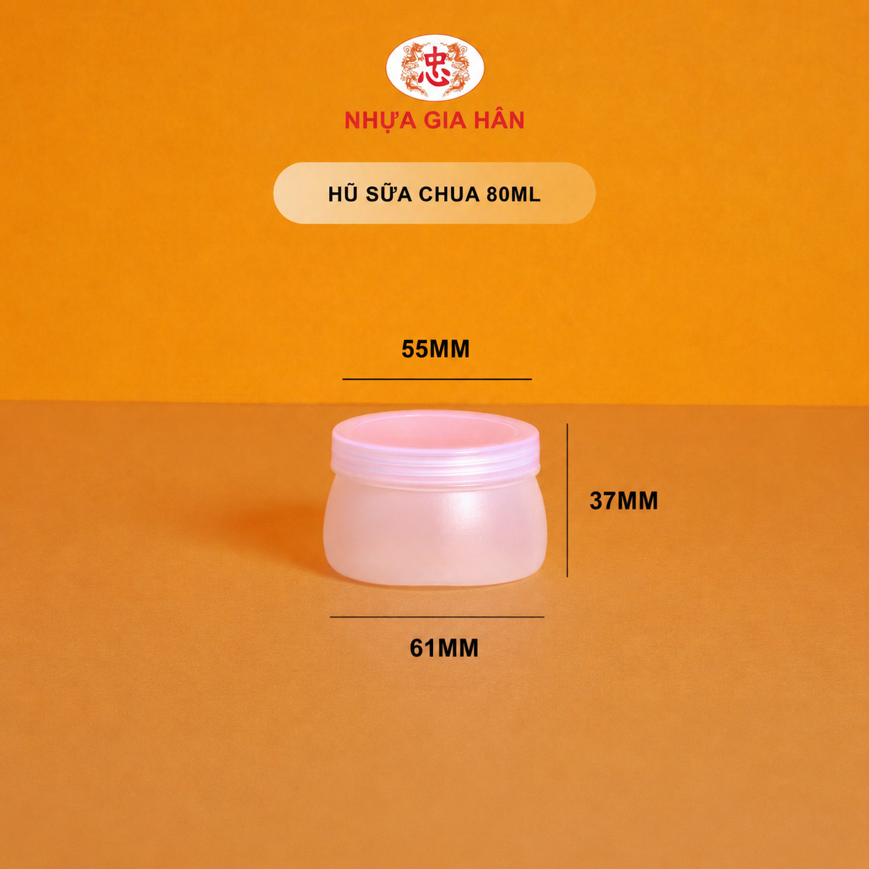 HSC 80ML CÓ KÍCH THƯỚC HŨ SỮA CHUA NHỰA HDPE 80ML - Ảnh 1