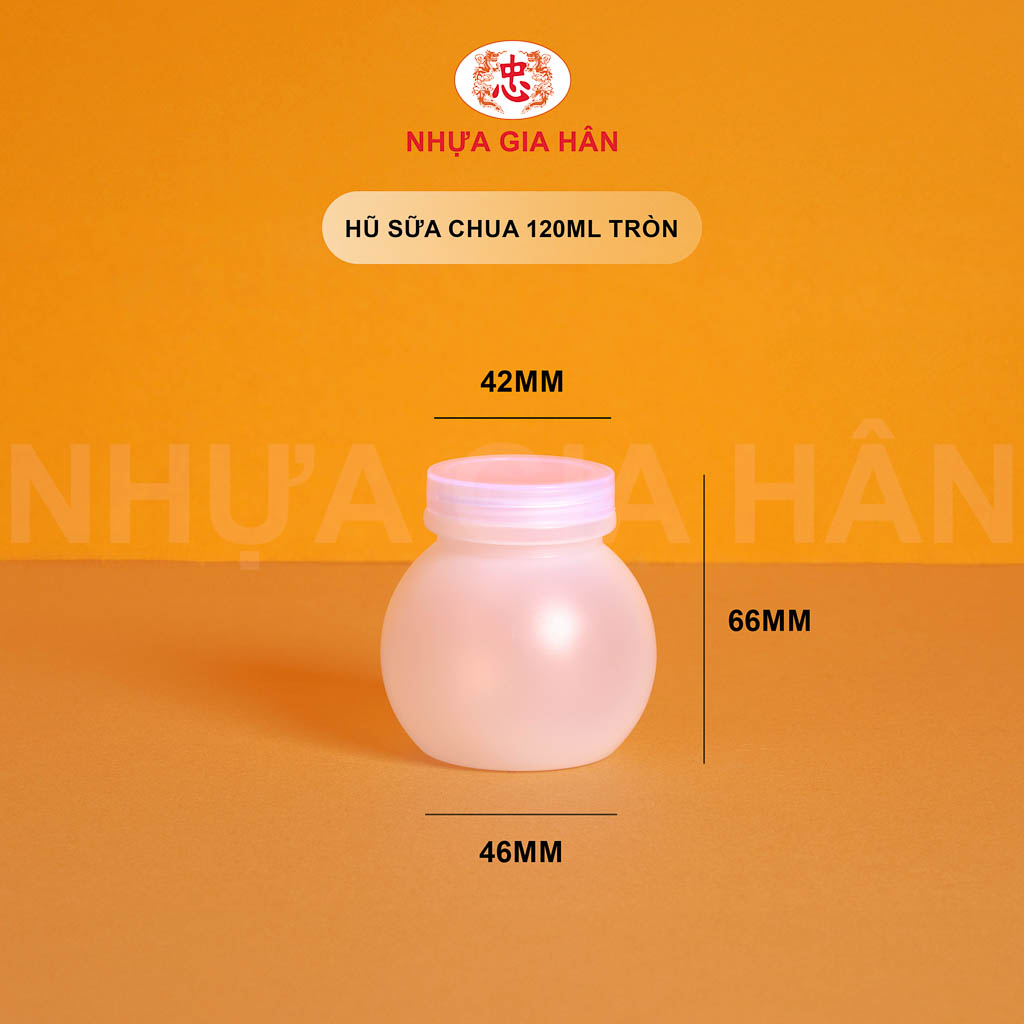 HŨ SỮA CHUA NHỰA HDPE 120ML TRÒN HŨ SỮA CHUA NHỰA HDPE 120ML TRÒN - Ảnh 1
