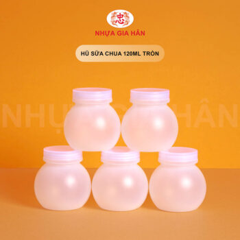 HŨ SỮA CHUA NHỰA HDPE 120ML TRÒN - Ảnh 2