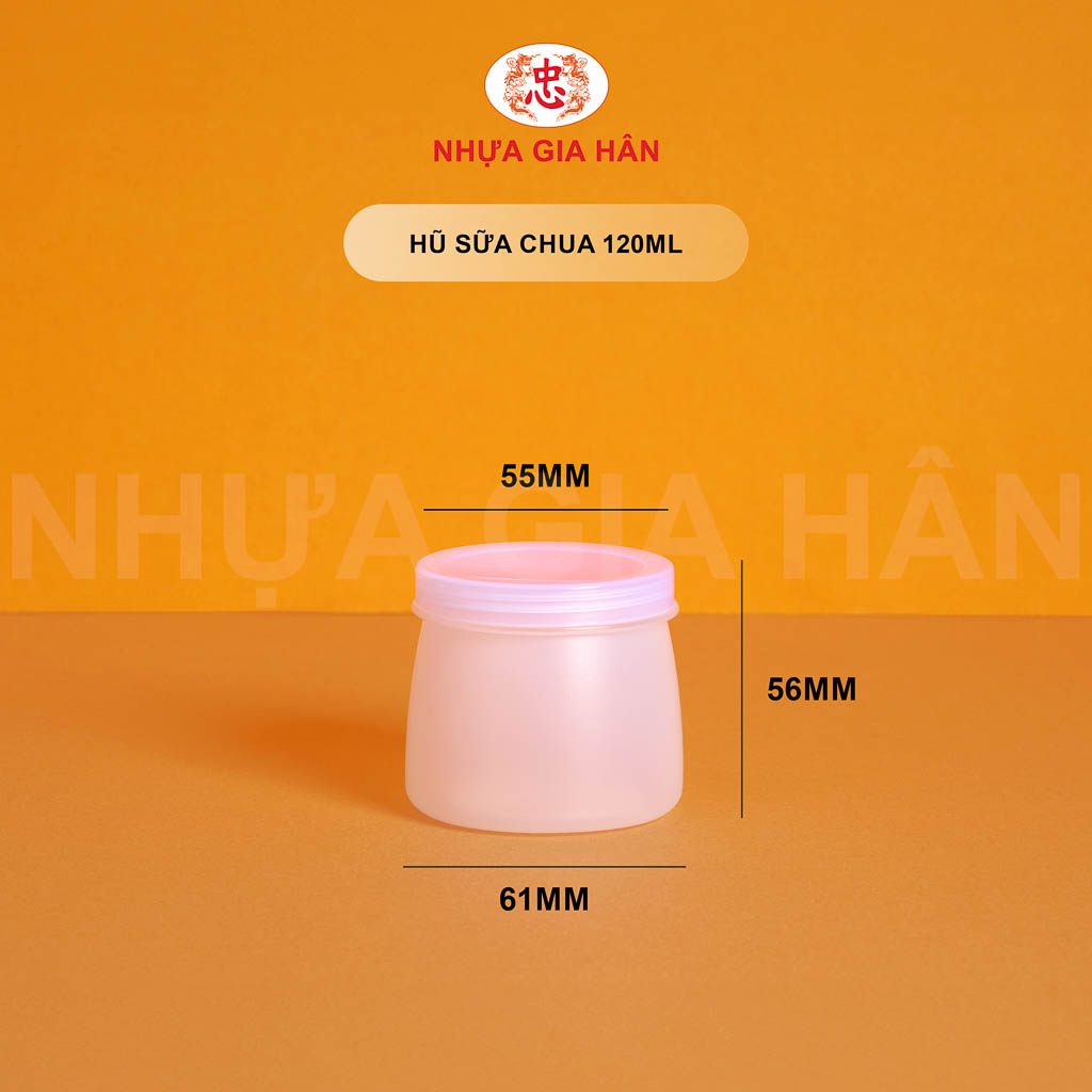 HŨ SỮA CHUA NHỰA HDPE 120ML HŨ SỮA CHUA NHỰA HDPE 120ML - Ảnh 1